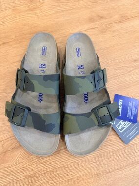 Birkenstock Arizona Sandals in Green Camouflage
